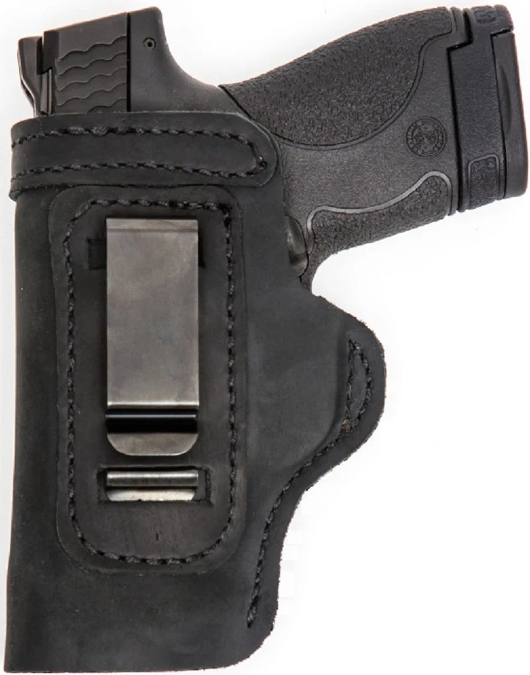 LT BLACK CUSTOM IWB Leather Holster YOUR CHOICE:rh,lh-laser-slide-cant-belt-mag+ - Image 1 of 4