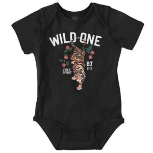 Wild One Free Spirit Motivational Japanese Newborn Baby Boy Girl Infant Romper - Picture 1 of 7