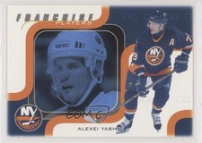 2002 ITG Be A Player Memorabilia Franchise Players Sapphire /100 Alexei Yashin