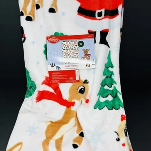 Rudolph The Red Nosed Reindeer Holiday Christmas Throw Blanket 50"x70" Clarice - Picture 1 of 5