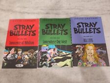 3x Lot Stray Bullets Vol 1, 2, 6 Innocence of Nihlism by David Lapham Image 
