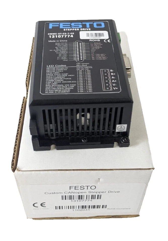 NIB Festo Stepper Drive Controller CMMC-ST-C5-7-CS 13107774 Custom CMMS/CMMO? - Image 1 of 4
