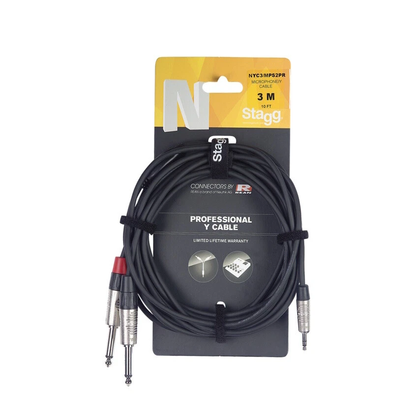 NUEVO cable Stagg serie N Y - Mini Jack/Jack - estéreo/mono - 6' Foto 1 de 1