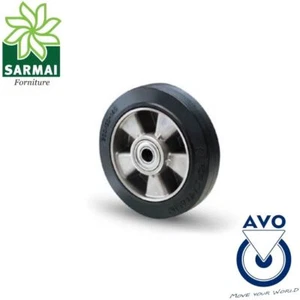 Ruota AVO 16A 200x50 Foro 20 in alluminio rivestimento in gomma per transpallet - Foto 1 di 1