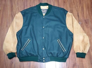 Rare Vintage Sichel Lion's Gate Production Crew Leather Bomber Jacket Men's XL - Picture 1 of 11
