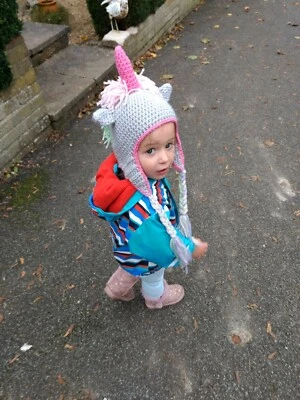 Cappello unicorno fatto a mano, cappello invernale di lana,  - Immagine 1 di 4