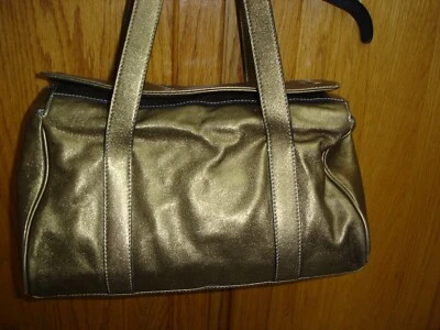 NWOT Tempo by Leonello Borghi Leather Handbag Purse GOLD - Image 1 of 4