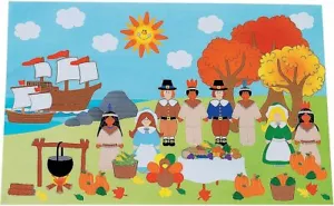 Giant Thanksgiving Sticker Scene (Set of 12 with 128 Stickers per Sheet) Crafts - Imagen 1 de 1