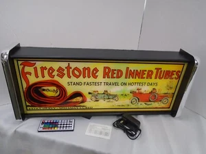 Firestone Red Inner Tubes LED Display lighted sign lightbox Wall Light - Picture 1 of 6