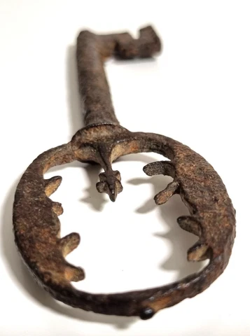 Antique french wrought iron key hardware architectural salvage Cover