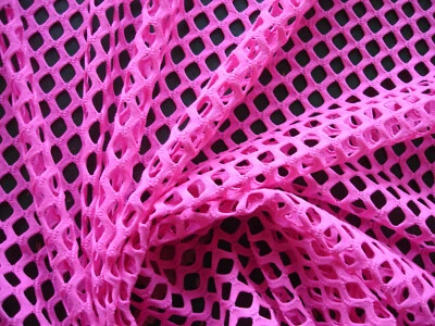 Netzgitterstoff 4,00€/m² ausdruckstark und elastisch pink Meterware N7 - Bild 1 von 2