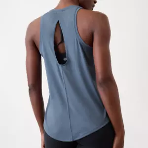NEW Athleta With Ease Gray Open Back Tank Top Size Large - Picture 1 of 8
