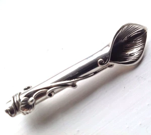 Flower Posy holder pin brooch Sterling Silver Boutonnière Tussy Mussy Poirot - Picture 1 of 6