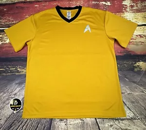 Maglietta Star Trek Uomo Grande Kellogg's Captain Kirk Gold Film Sci-Fi Promo - Foto 1 di 8