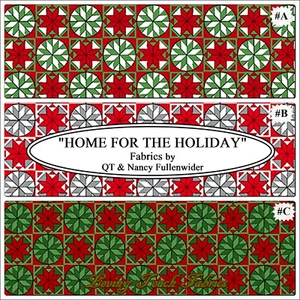 QT "HOME FOR THE HOLIDAY" 25900 CHRISTMAS SMALL PRINT FABRIC SELECTION - Picture 1 of 4