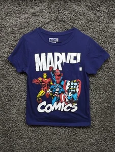 Marvel Comics Freeze Shirt Youth Medium Blue Pocket T Tee Avengers - Picture 1 of 7