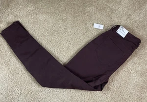 Old Navy Rockstar Super Skinny Jegging High Rise Maroon Women’s Size 4 NWT - Picture 1 of 10