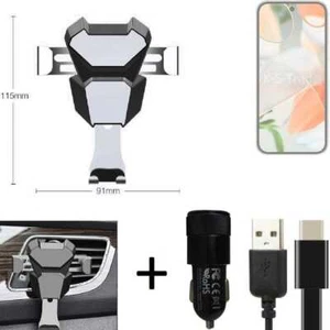 Pour Google Pixel 9 titulaire téléphone + CHARGEUR voiture ventilation support - Photo 1/7