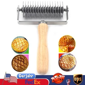 Cortador de rodillo de celosía de masa cortador de rodillo de galletas de acero inoxidable para hornear - Imagen 1 de 14