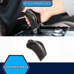 Carbon Fiber Car Gear Shift Knob Cover Trim For Maserati Ghibli 2013-2018 - Bild 1 von 6