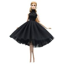 Doll Dress Skirt Bridal Black Lace Gown Party Casual Clothes For Barbie Toys