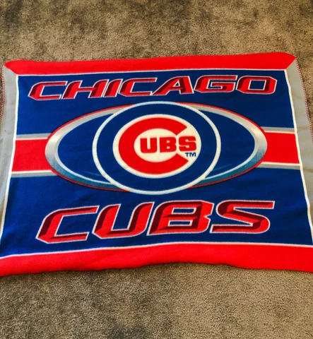 Chicago Cubs MLB Baseball 100% Polyester Fleece Blanket Cover