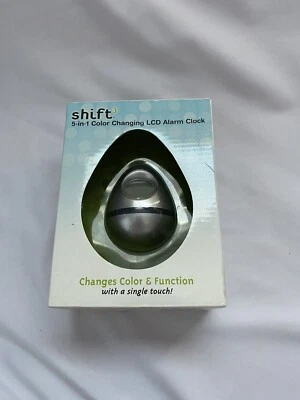Shift 3 Color Changing LCD Alarm Clock 5 In 1 NEW Christmas Birthday Graduation - Image 1 of 4