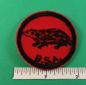 Patch pattuglia EARLY GUM BACK BSA RED TWILL - epoca anni '60 - BADGER - Foto 1 di 2
