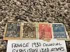 France 1930 Colonial Exposition 4 used Stamps- Good cond 1931 complete set