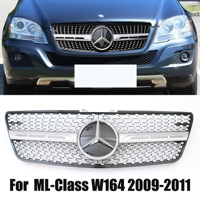 Front Grille W/Emblem For 2009-11 Mercedes Benz ML-Class W164 ML320 ML350 ML550 Foto 1 de 4