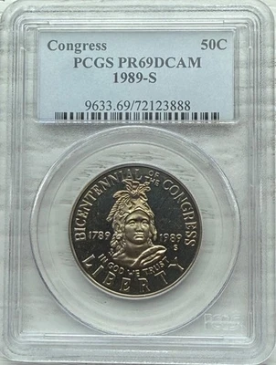 1989-S Congress Commemorative Half Dollar PR69 DCAM PCGS - Image 1 of 2