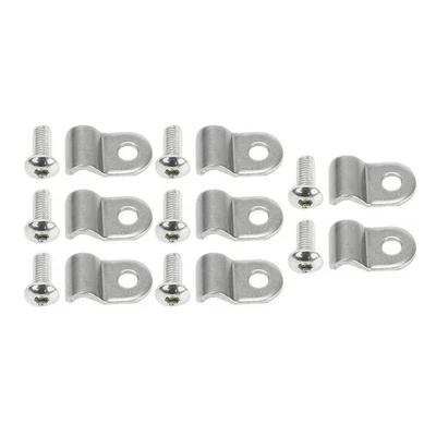 Complete 16pc Stainless Steel Brake Line Clips with Screws for 316 Inch Tubes - Image 1 of 4
