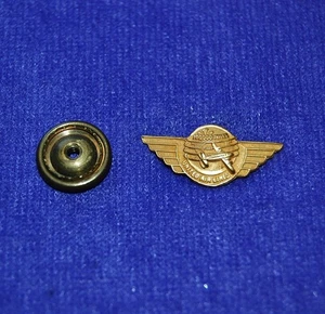 Pin de avión de utilería volado vintage tono dorado United Airlines 100.000 millas 7/8" de largo - Imagen 1 de 1