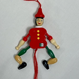 Wood Drawstring Pinocchio Puppet from Italy - Bild 1 von 3