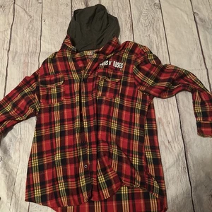 Guns N Roses L/S Flanellhemd XL Appetite For Destruction kariert Hoodie - Bild 1 von 7
