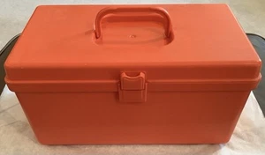"CAJA DE ALMACENAMIENTO DE COSTURA WILSON MFG CORP WIL-HOLD 14x9"" PLÁSTICO NARANJA (28ia)" - Imagen 1 de 13