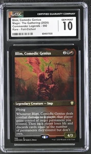 BLIM, COMEDIC GENIUS Commander Legends Etched Foil Rare CGC 10 MTG - Picture 1 of 2