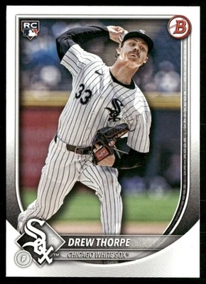 2025 BOWMAN DREW THORPE RC CHICAGO WHITE SOX #8 - Image 1 of 2