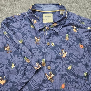 Tommy Bahama Disney Parks Mickey Mouse Hemd Herren XL blau Hawaii Seidenmischung - Bild 1 von 8