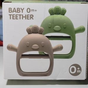 Pack de 2 juguetes de dentición para recién nacido-12 meses Guante de dentición de silicona de grado alimenticio - Imagen 1 de 8