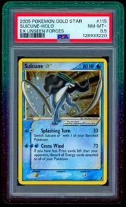 PSA 8.5 Suicune Gold Star 115/115 EX Unseen Forces Pokemon Card MINT - Picture 1 of 2