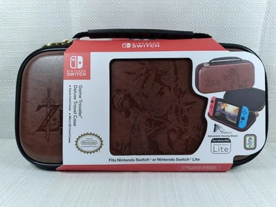 Nintendo Switch Carrying Case, Legend of Zelda Breath of The Wild, Brown Leather - Image 1 of 3
