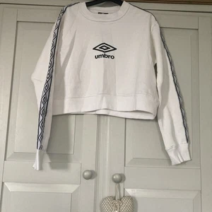 Umbro Damen Active Style Cropped Taped Crew Sweat weiß/schwarz Größe M - Bild 1 von 4