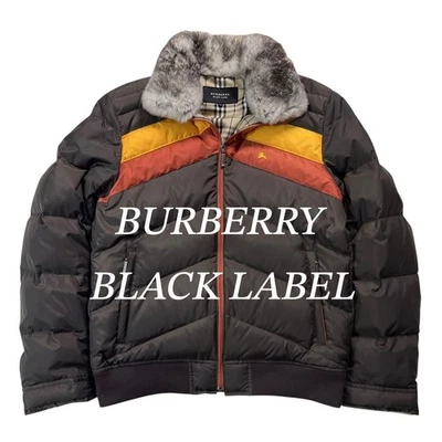 Chaqueta Burberry Black Label Plumón de Ganso Blanco Bordado Caballo Cuadros Nova M Foto 1 de 4