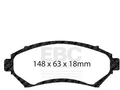 For 1997-2003 Pontiac Grand Prix Brake Pad Set Front EBC 15983XWYC 1998 1999 - Image 1 of 4