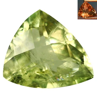 Tremendo billón de 2,11 quilates 9,5 x 8,1 mm verde oliva a rojo pavo diáspora natural Foto 1 de 4