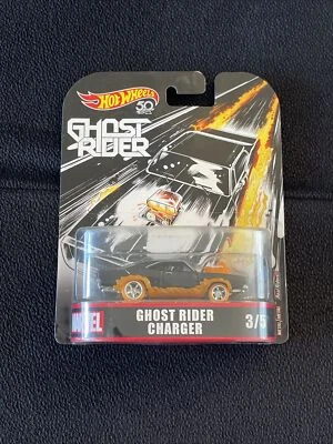 Hot Wheels Premium Marvel Ghost Rider Dodge Charger Orange Fire # 3/5 - Image 1 of 4