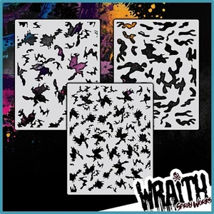 Forest Camo Set #1 - Reusable Airbrush Stencil Template - Picture 1 of 6