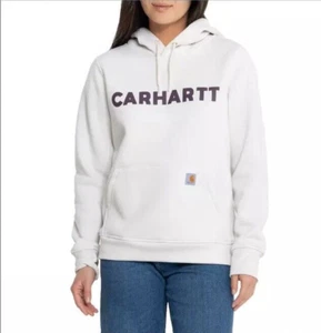 Felpa con cappuccio Carhartt 105194 peso medio misto cotone vestibilità rilassata logo malto taglia XL - Foto 1 di 2