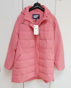 RRP£ 220 UK Size 24Women's Quilted 80%Down 20%Feather Coat Land's End - Picture 1 of 13